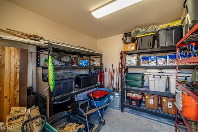 view of storage room