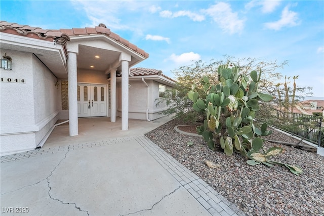 exterior space with a patio