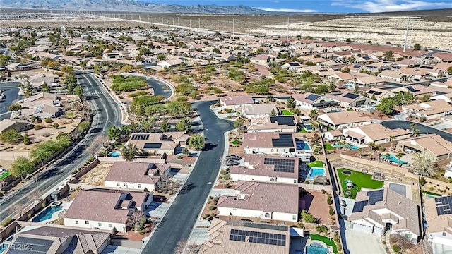 bird's eye view featuring a mountain view