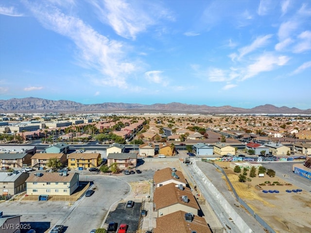 aerial view featuring a mountain view