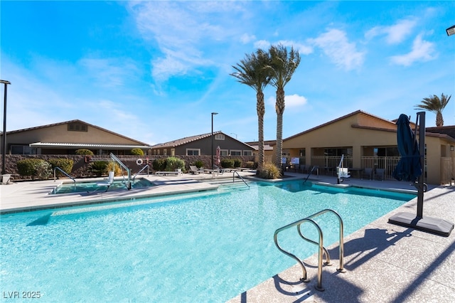 view of pool with a patio area