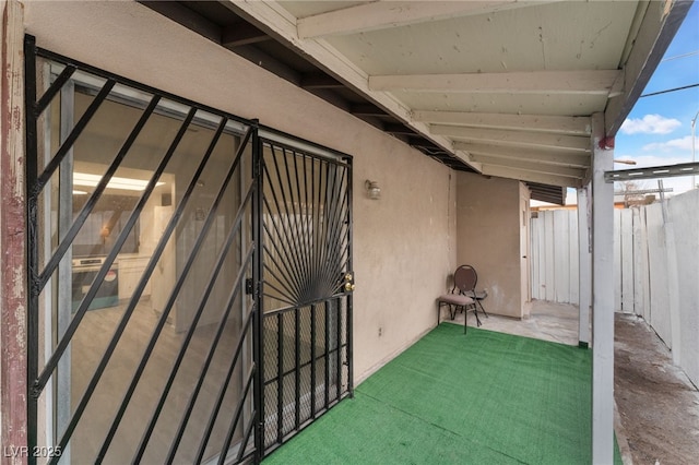 view of patio with fence