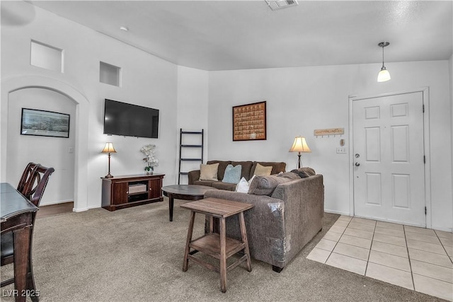 view of carpeted living room