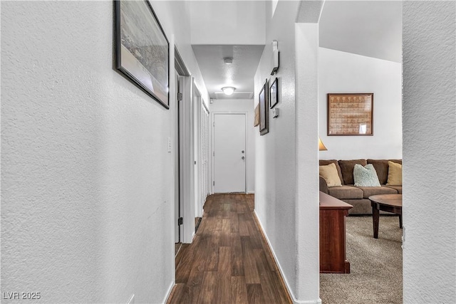 corridor featuring hardwood / wood-style floors