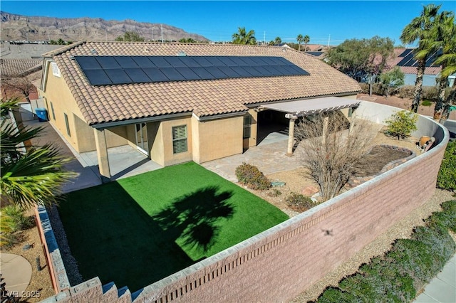 exterior space with a mountain view