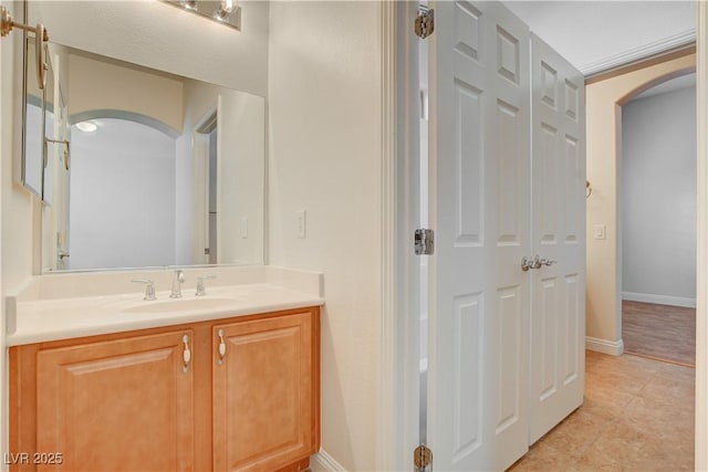 bathroom featuring vanity