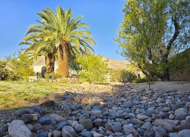 exterior space with a mountain view