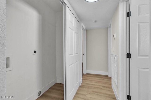 hall featuring light hardwood / wood-style floors