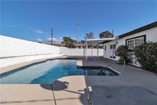 view of pool with a patio