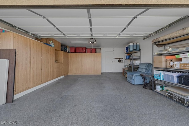 garage featuring a garage door opener