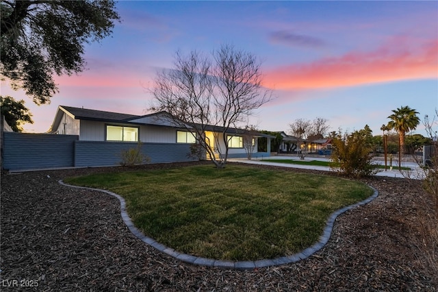 exterior space with fence