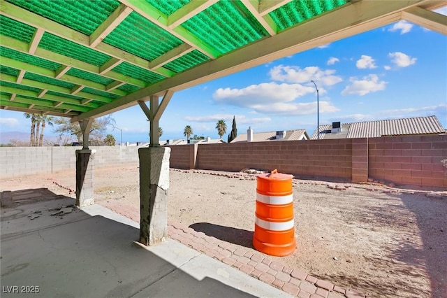 view of yard with a patio area