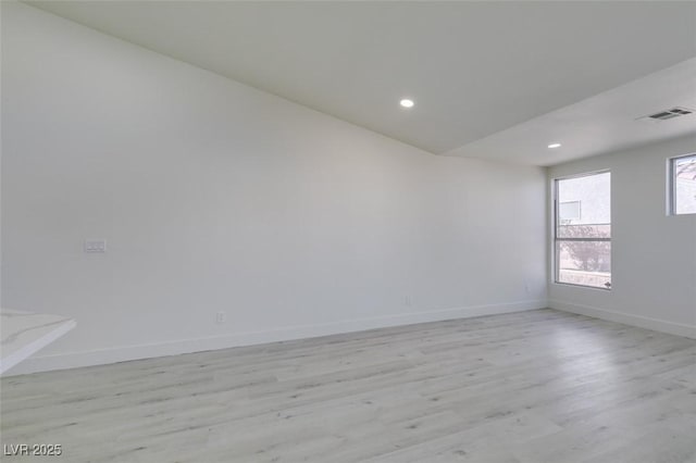 empty room featuring light hardwood / wood-style flooring