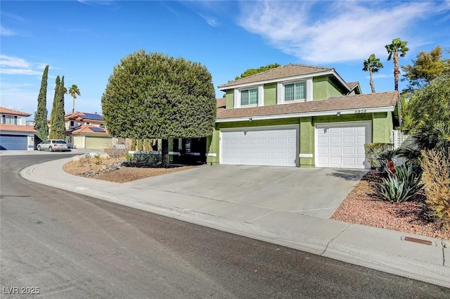 view of front of home featuring a garage