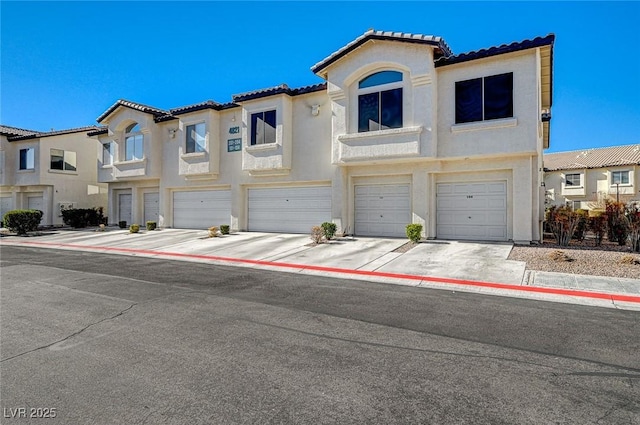 view of front facade with a garage