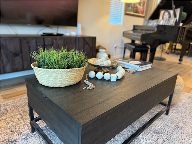 dining area featuring hardwood / wood-style floors