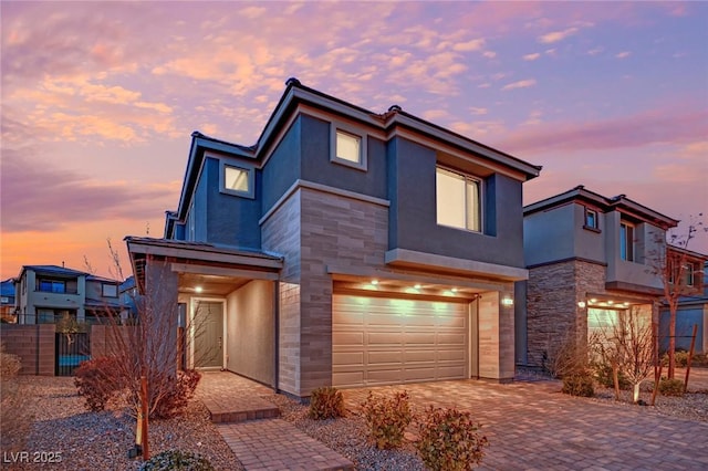 modern home with a garage