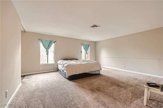 bedroom featuring carpet