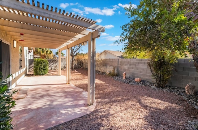 view of patio / terrace with a pergola