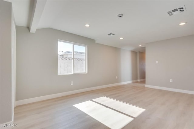 empty room featuring light hardwood / wood-style flooring