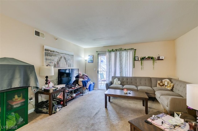 view of carpeted living room