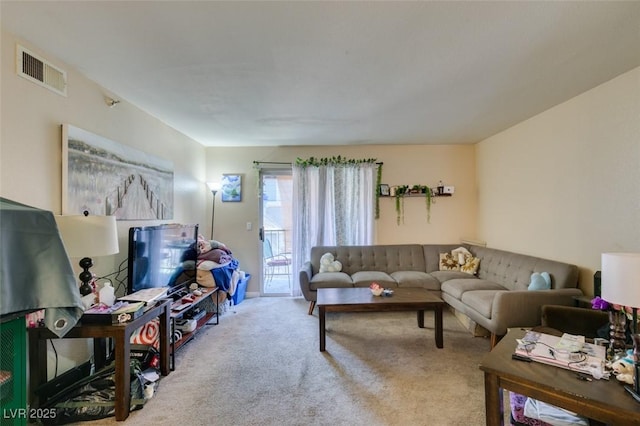 view of carpeted living room