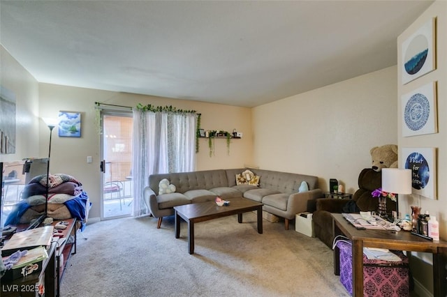 view of carpeted living room