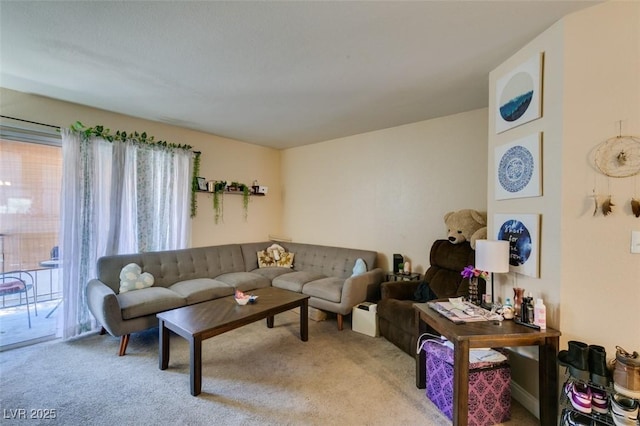 view of carpeted living room