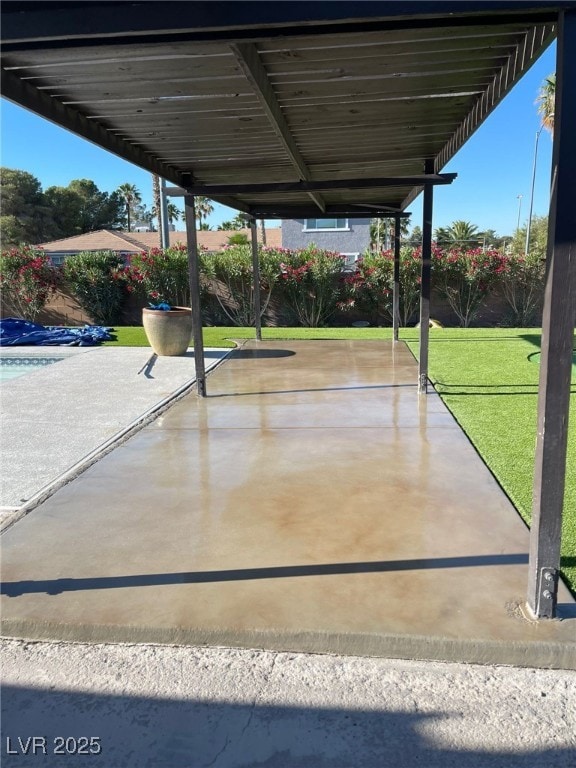 view of patio / terrace featuring a fenced backyard