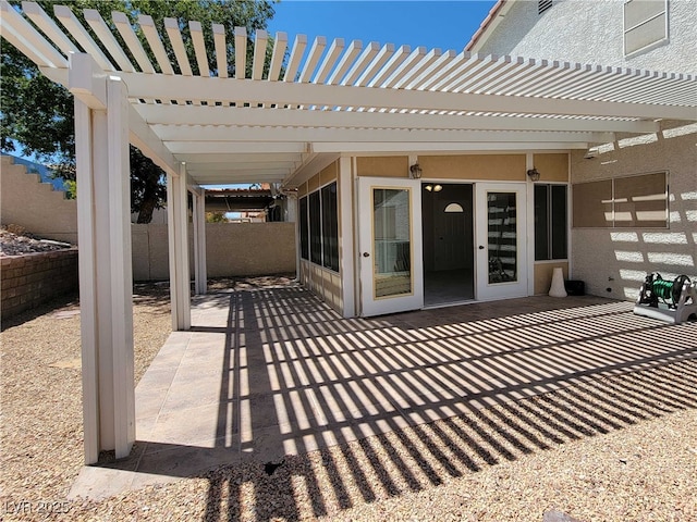 view of patio with a pergola