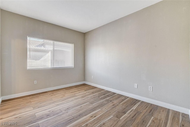 empty room featuring light wood-type flooring