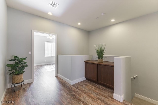 hall featuring hardwood / wood-style flooring