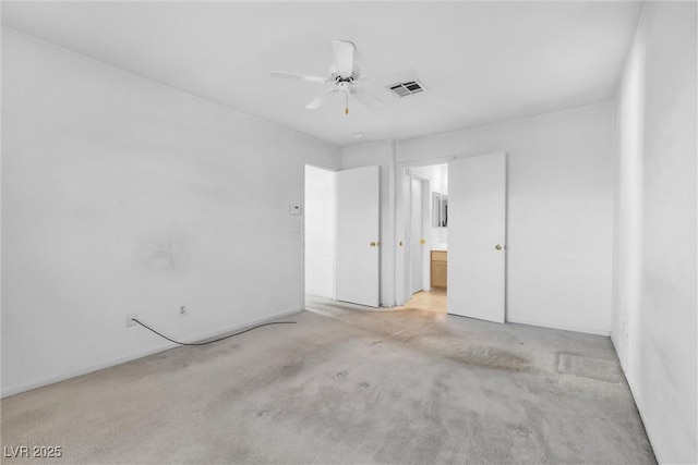 spare room featuring ceiling fan