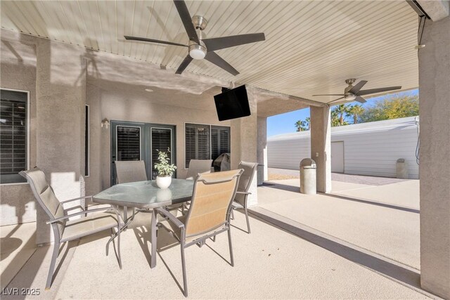 9435 Westwind Rd, Las Vegas, NV 89139 - view of patio / terrace featuring ceiling fan and outdoor dining space