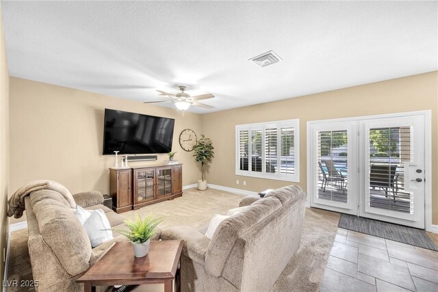 9435 Westwind Rd, Las Vegas, NV 89139 - living room featuring ceiling fan and baseboards
