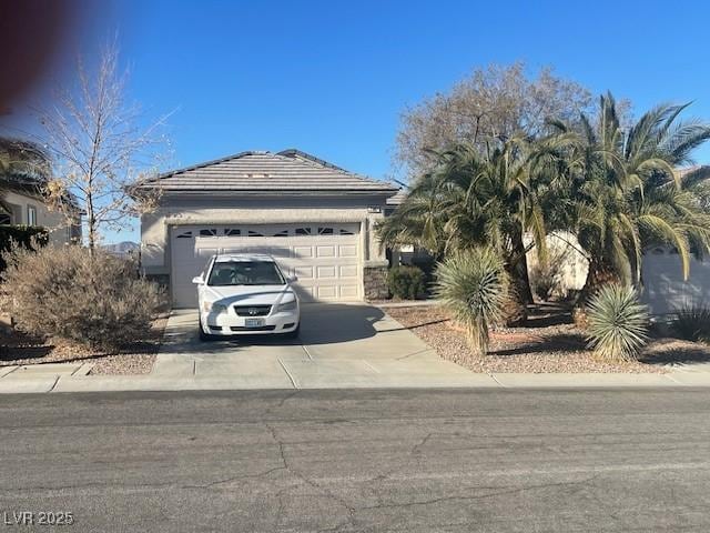 view of front facade with a garage