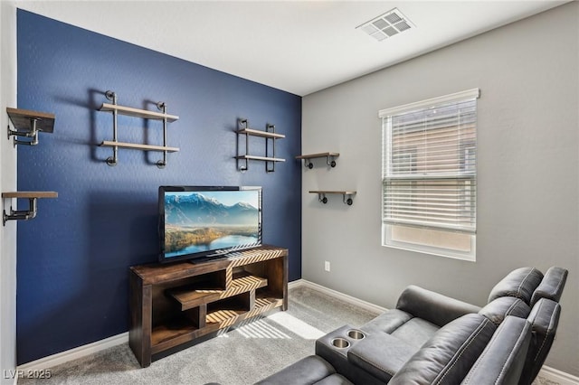 view of carpeted living room