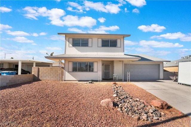 view of front of home featuring a garage