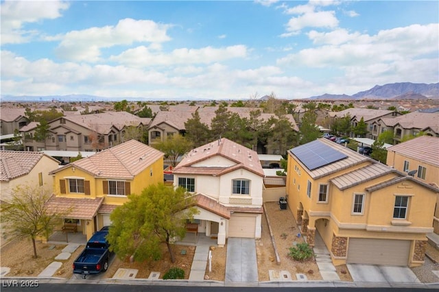 bird's eye view with a residential view