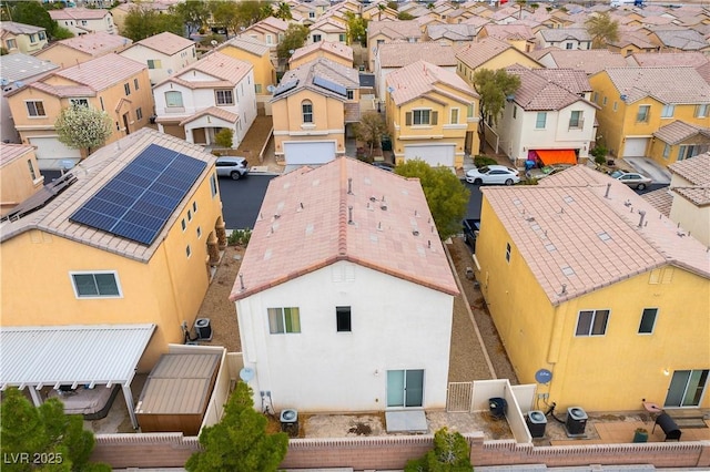 bird's eye view with a residential view