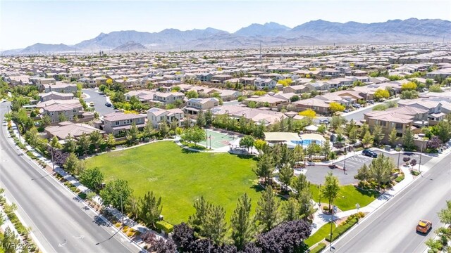 9527 Havasu Canyon Ave, Las Vegas, NV 89166 - aerial view of residential area featuring a mountainous background