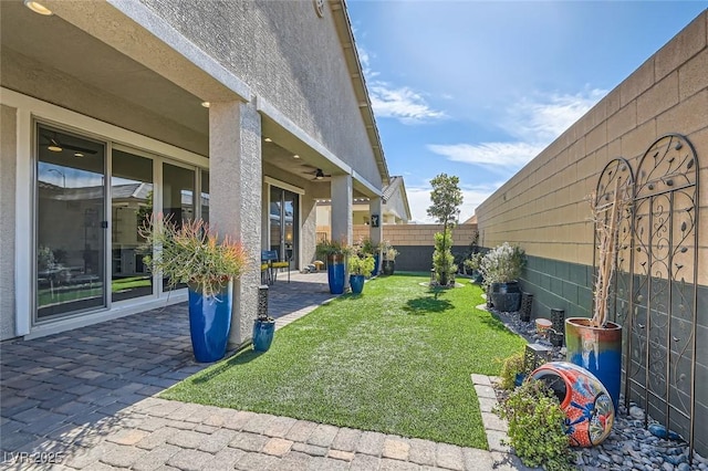 view of yard with a patio