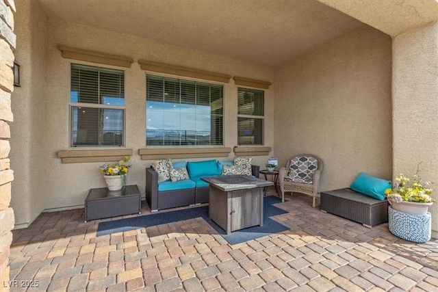 view of patio / terrace featuring an outdoor hangout area