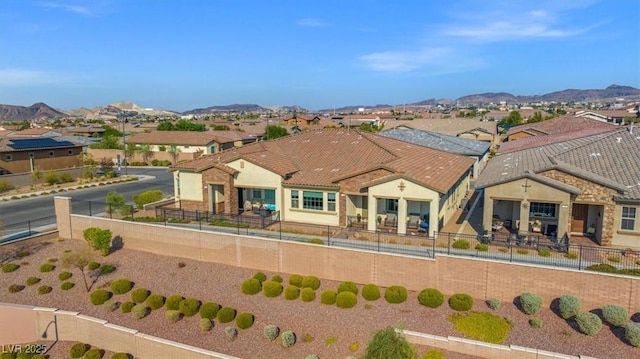 exterior space featuring a mountain view