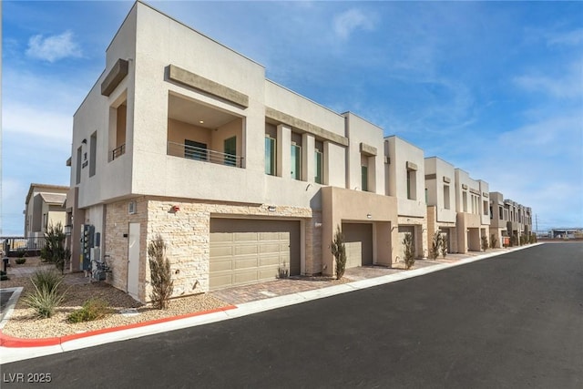 view of property with a garage