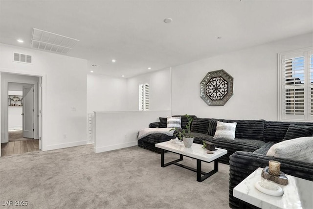 view of carpeted living room