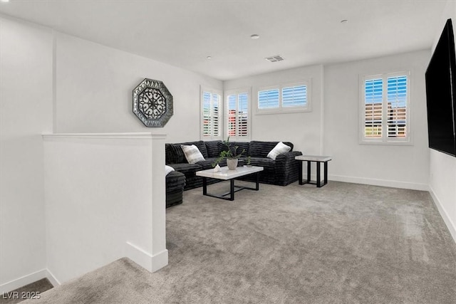 view of carpeted living room