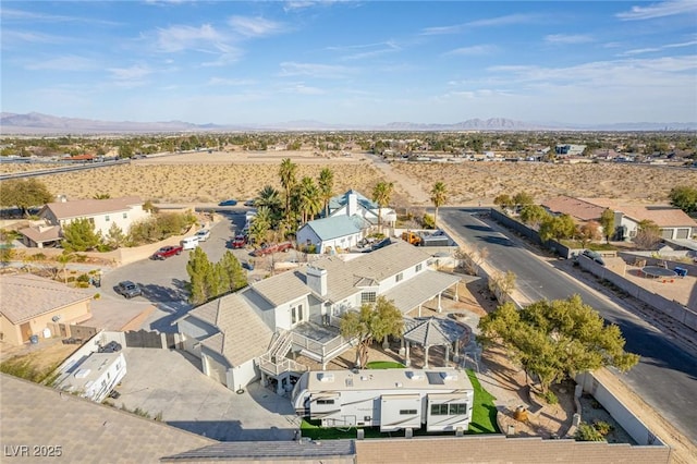 aerial view featuring a mountain view