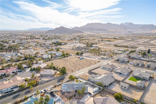 aerial view featuring a mountain view