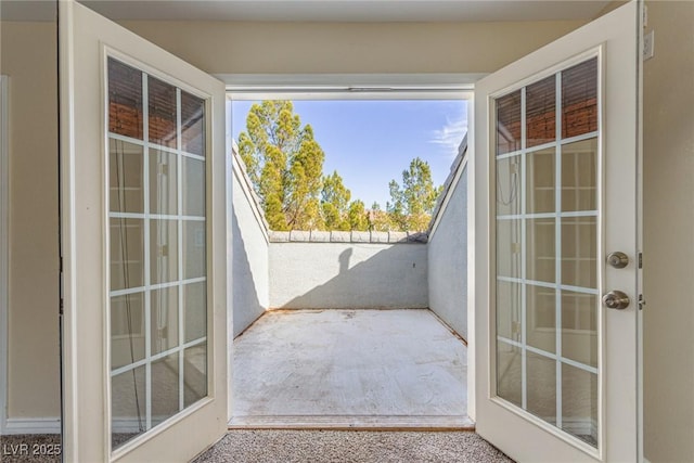 entryway with french doors